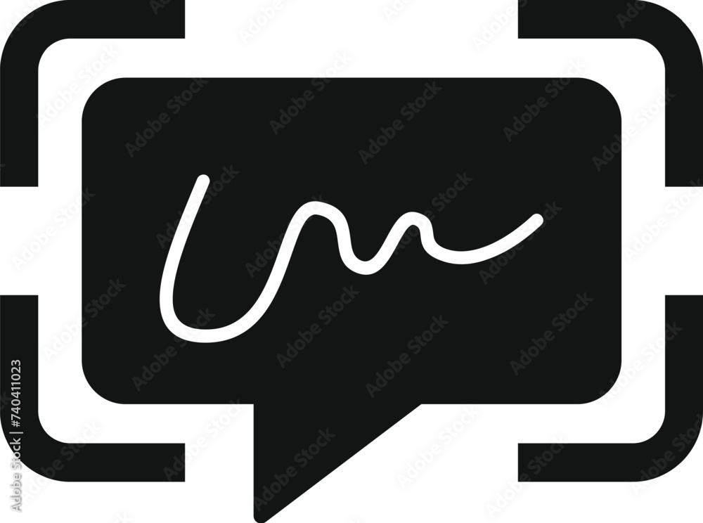 Poster handwriting identification message icon simple vector. check data. system security