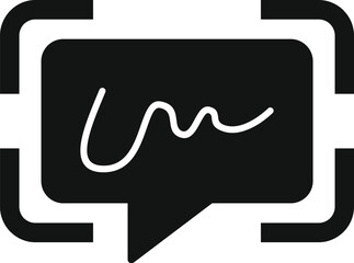 Handwriting identification message icon simple vector. Check data. System security