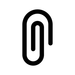 paper clip glyph icon