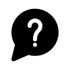 question glyph icon