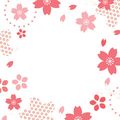 桜のイラストが美しい春の背景デザイン