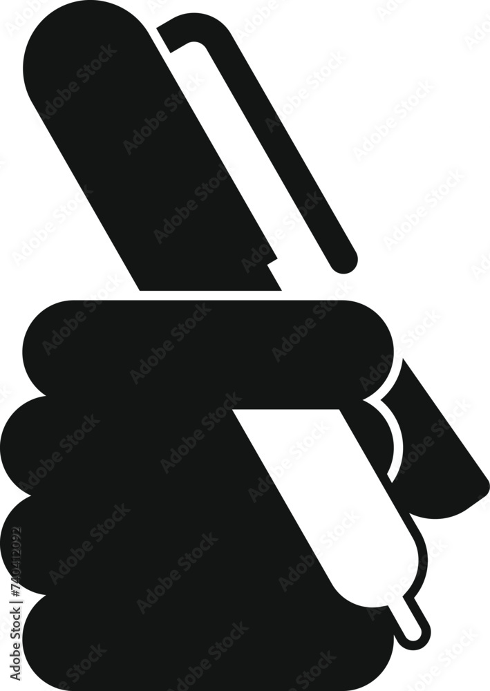 Poster handwriting access icon simple vector. data tone. scanner bio privacy