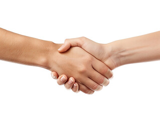 Two hand shaking hands in agreement, isolated on a white background PNG