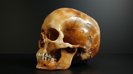 3D render of a human skull, detailed anatomy, educational - obrazy, fototapety, plakaty