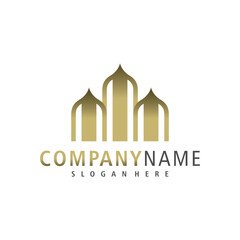 Mosque logo design vector. Creative Mosque logo concepts template