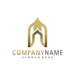 Mosque logo design vector. Creative Mosque logo concepts template