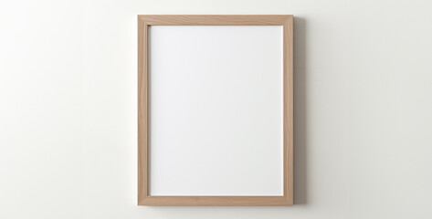 Blank picture frame on wood floor and white wall background,Blank picture frame mockup on white wall. 3D rendering,Blank picture frame with vase on wooden floor. 3D rendering