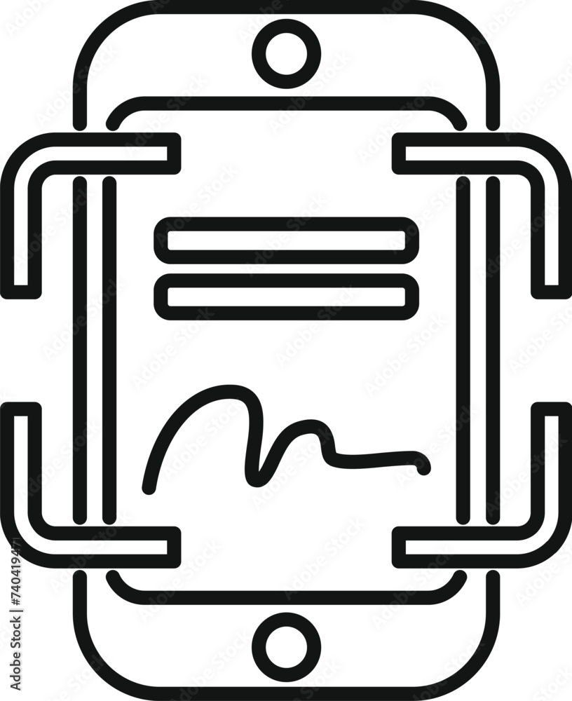 Aufkleber writing signature icon outline vector. check data user. approve system