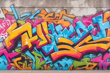 Abstract colorful street graffiti wall