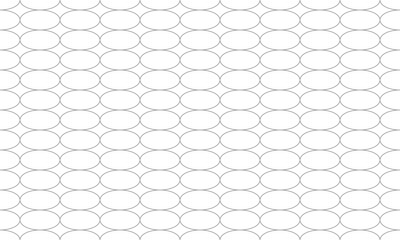 Simple gray outline oval seamless pattern. Vector Repeating Texture.