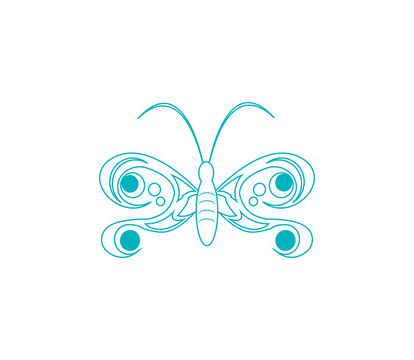 simple vector butterfly logo image
