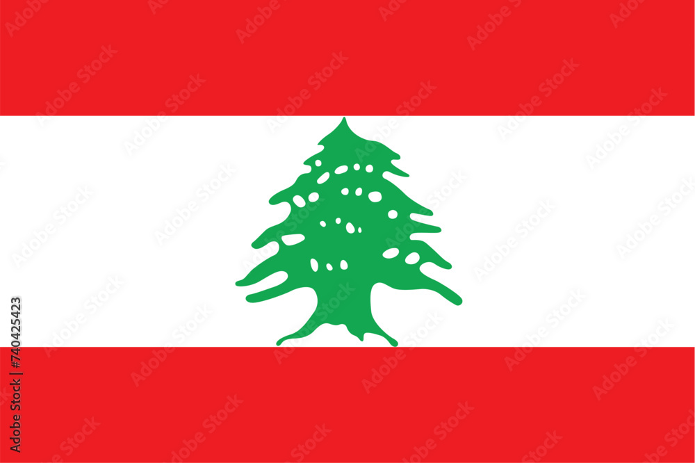 Canvas Prints Flag of Lebanon, brush stroke background