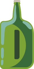 Bottle Letter Alphabet Vector D