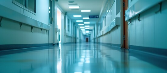 Obraz premium Empty hospital corridor