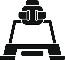 Social glass game icon simple vector. Tech cinema projection. Tour computer