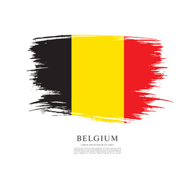 Flag of Belgium, brush stroke background