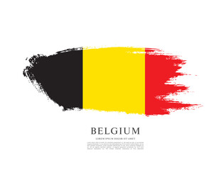 Flag of Belgium, brush stroke background