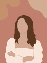 Abstract graphic Women illustration  pre-made poster.