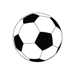 Fototapeta premium Football, Soccer vector illustration isolated on white background. classic diseign
