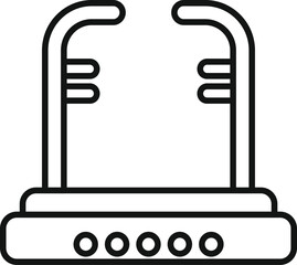 Online media platform icon outline vector. Game tech. Cyber glass projection