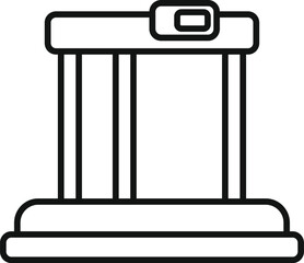 Media vr platform icon outline vector. Device display. Social media simulation