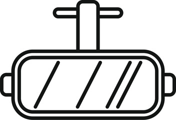 Glass vr headset icon outline vector. Social glass future. Person media projection