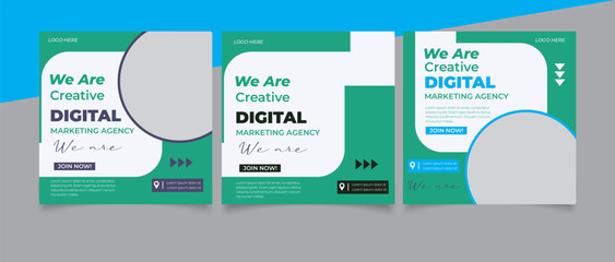 Digital marketing social media post template
