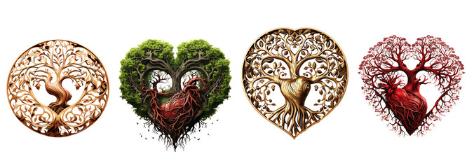tree of life in a heart clipart