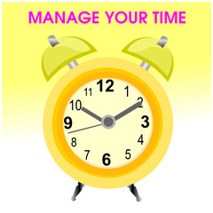Time is money concept.manage your time.The concept of managing your time and money. Time is money or time to pay. Financial planning, deadline and time management, payment day. Vector illustration