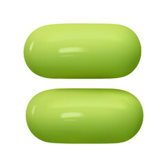 Symbols Equals. Sign green color. Realistic 3d design in cartoon balloon style. Isolated on white background. vector illustration