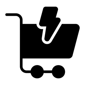 supply shock glyph icon