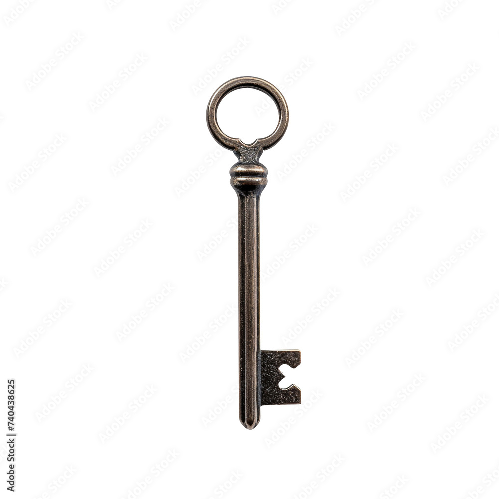 Poster material key isolated on transparent background