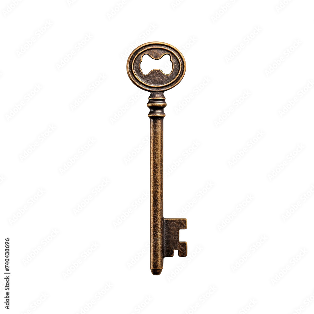 Poster material key isolated on transparent background