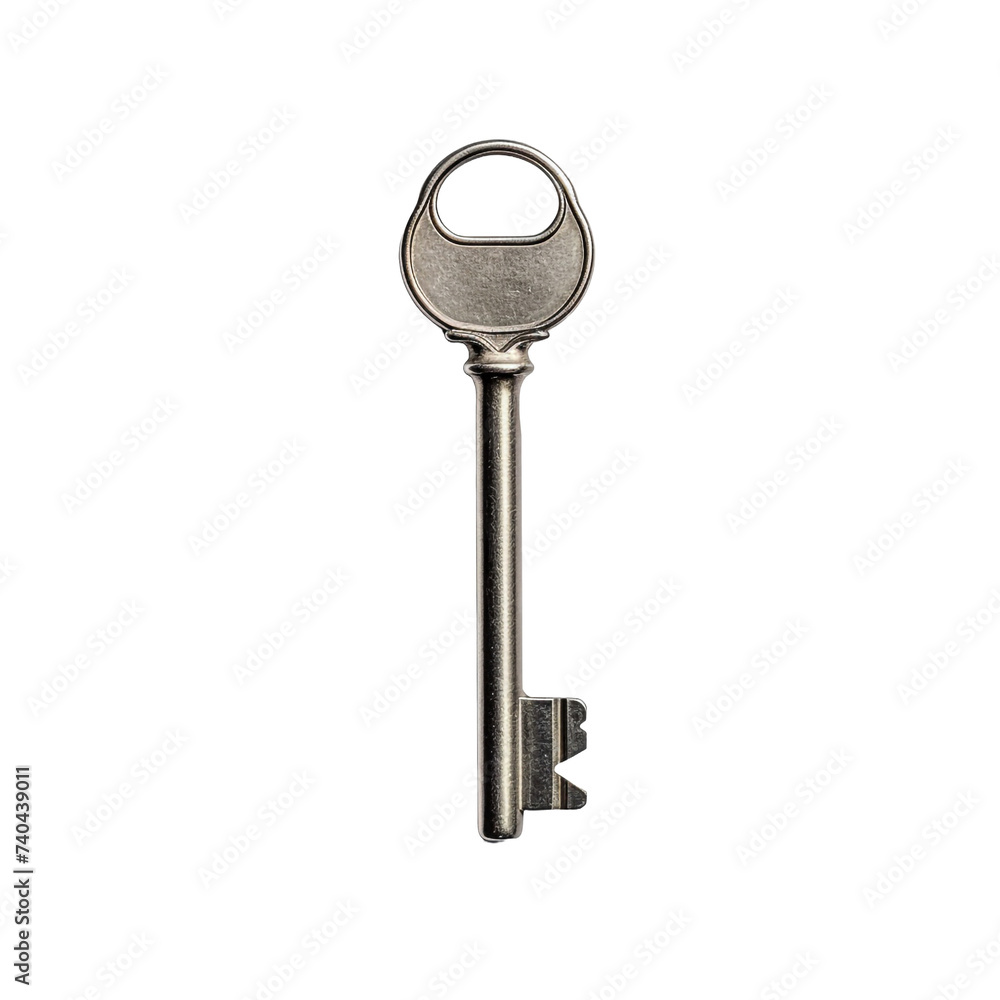 Poster material key isolated on transparent background