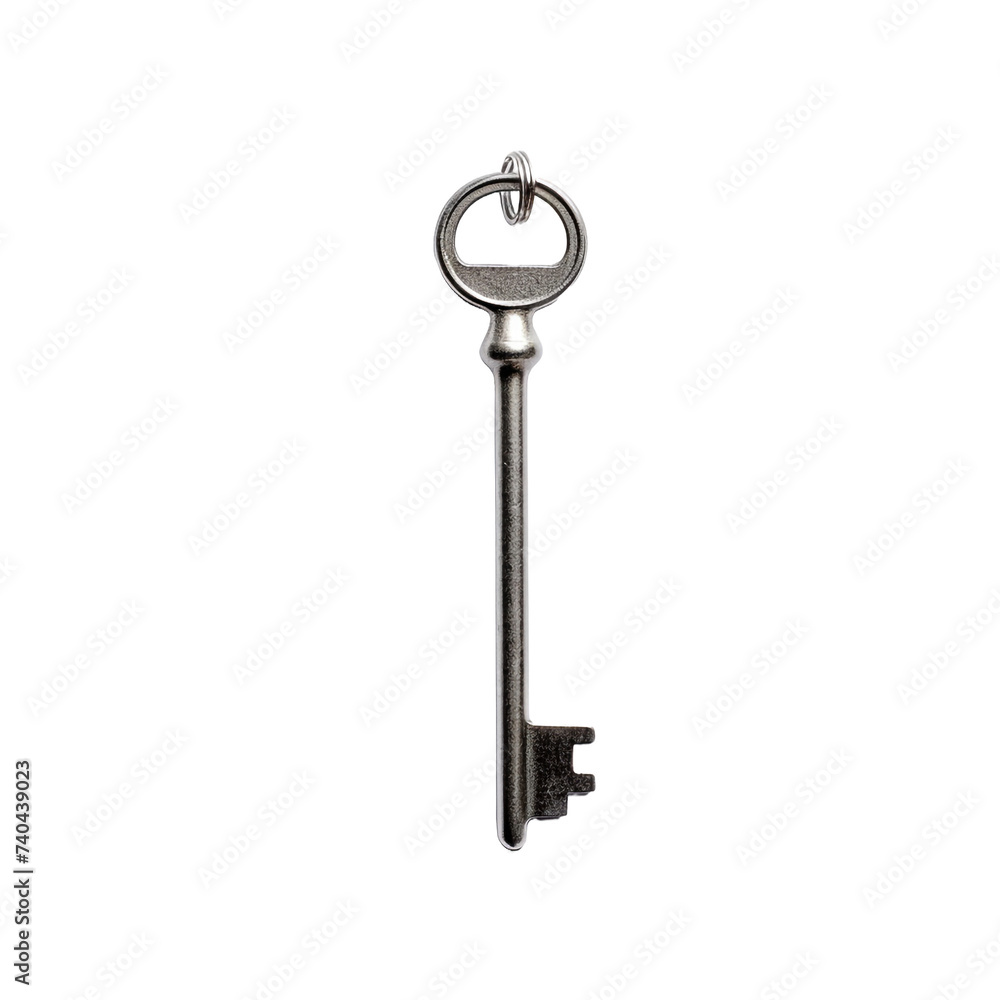 Poster material key isolated on transparent background