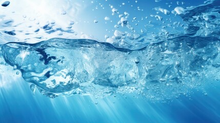 Closeup of blue water surface.