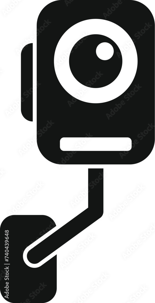 Poster security outdoor camera icon simple vector. access gesture. digital protection