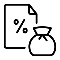 taxation line icon