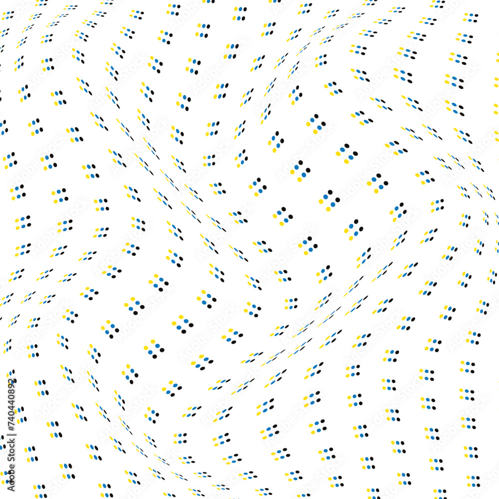 Aufkleber abstract monochrome wavy dot curved pattern vector background.
