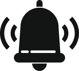 Alarm ringer bell icon simple vector. Secured coverage. Access gesture