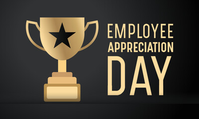 Vector illustration on the theme of National Employee Appreciation Day, First Friday in March. Holiday concept for banner, greeting card, poster and background design.