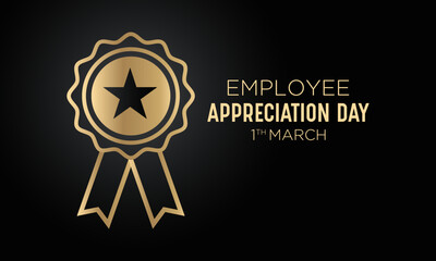 Vector illustration on the theme of National Employee Appreciation Day, First Friday in March. Holiday concept for banner, greeting card, poster and background design.