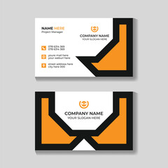 Corporate modern minimalist business card design template personal and business use