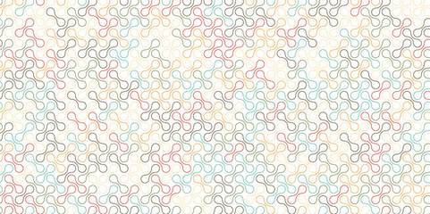 Vector Seamless Colorful Metaball Outline Pattern Background