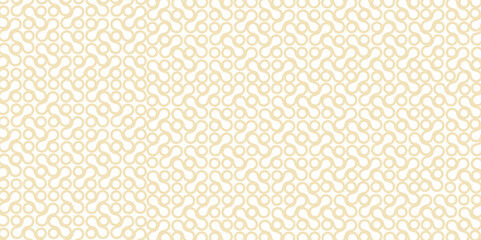 Vector Seamless Yellow Metaball Outline Pattern Background