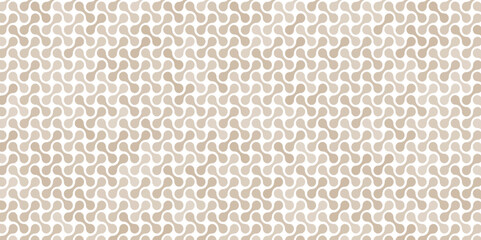 Vector Seamless Brown And White Rounded Metaball Pattern Background