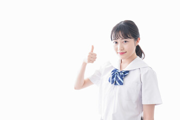 OKサインをする学生