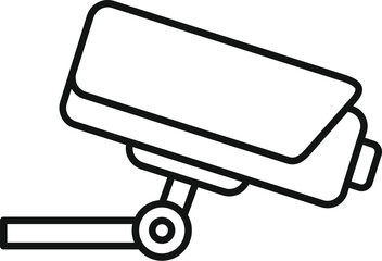 Secured police camera icon outline vector. Prevent crime. Stop online theft