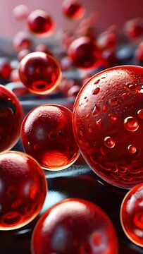 red blood cells, 3d visualization medical and study