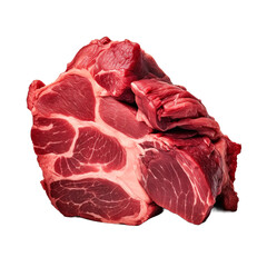 Obraz premium Meat in its raw state isolated on transparent background